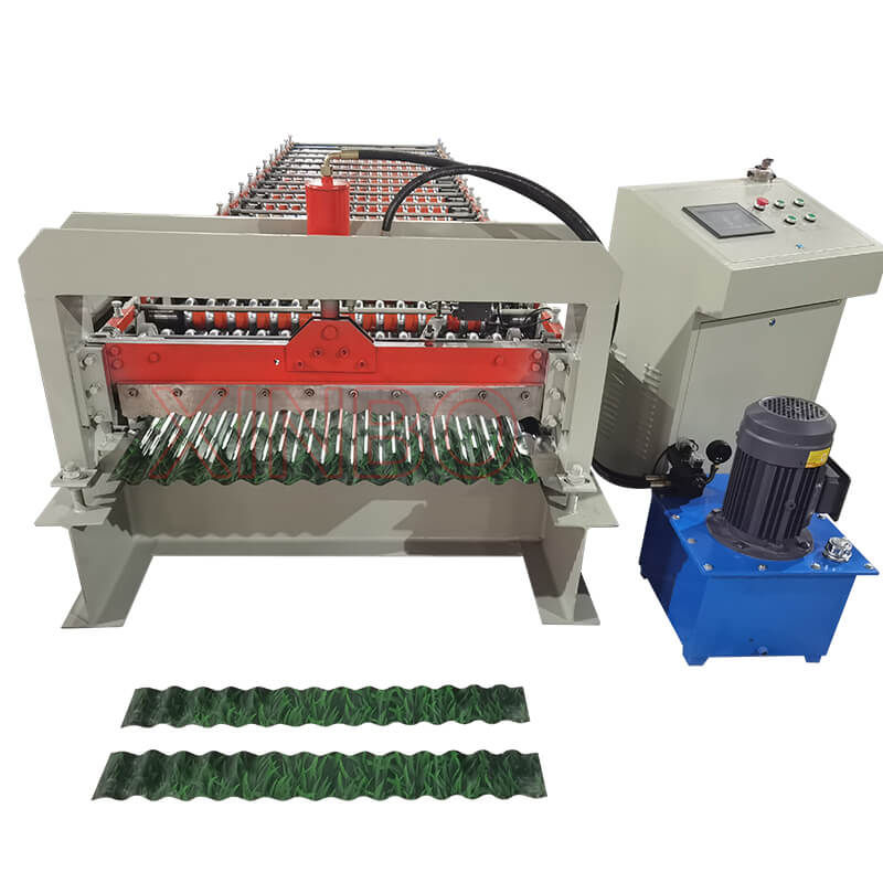 Corrugated panel roll forming machine