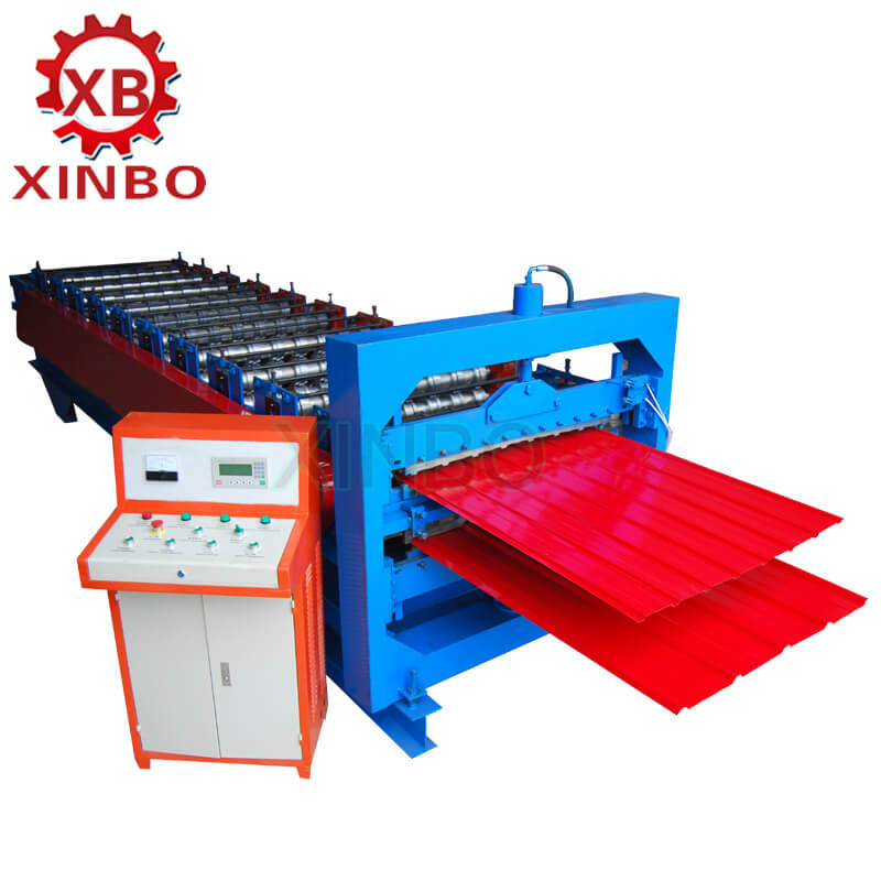 Full automatic double-layer roof roll forming machine