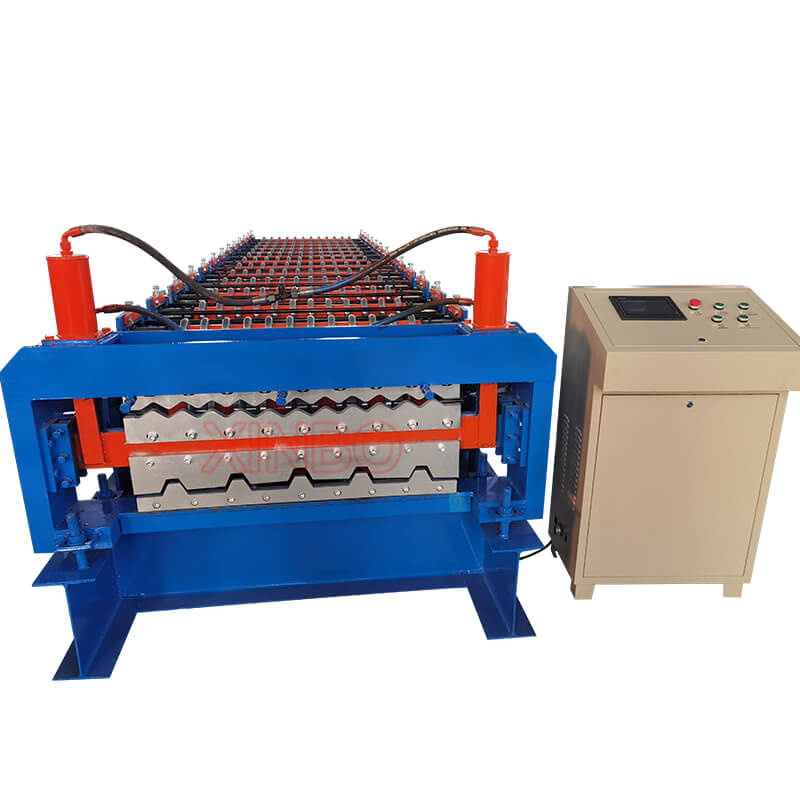 Double layer roof sheet roll forming machine